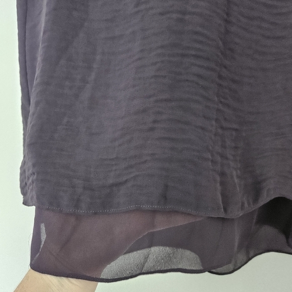 Rebecca Taylor plum layers sheer blouse size 2 - Picture 2 of 8